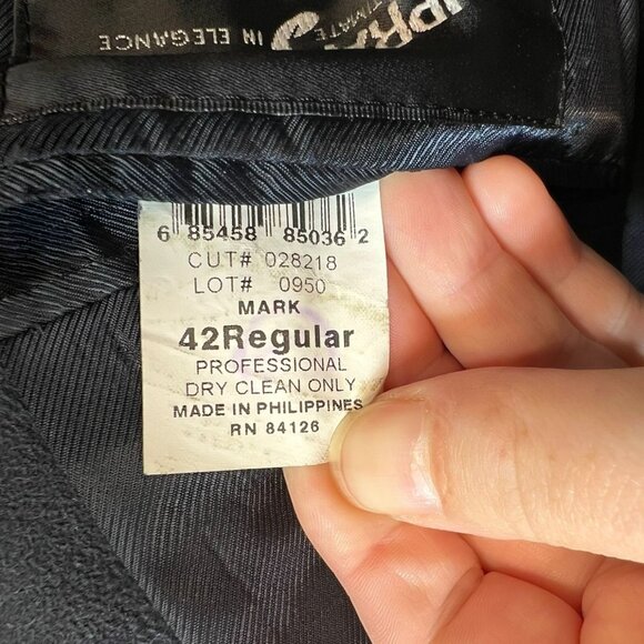 Jeffrey Banks Men's Supra Suede Sport Coat Suit Jacket Long Sleeve Size 42 Blue - Picture 5 of 13